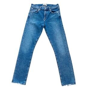 AGOLDE Toni Mid Rise Straight Skinny Stretch Jeans 25x26 EUC